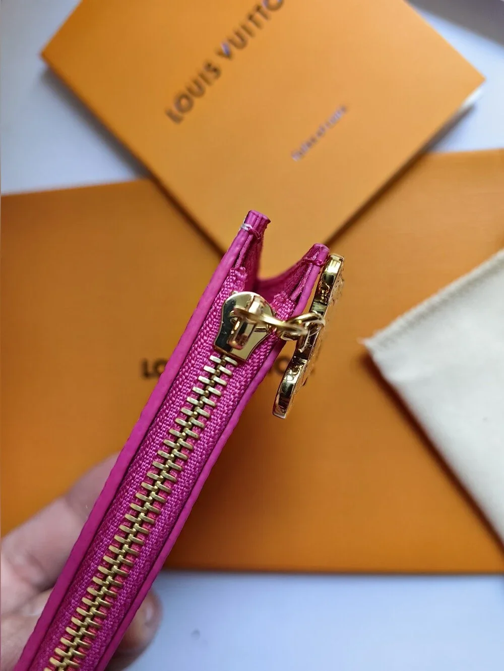 Louis Vuitton Multicolor Monogram Canvas & Pink Card Holder